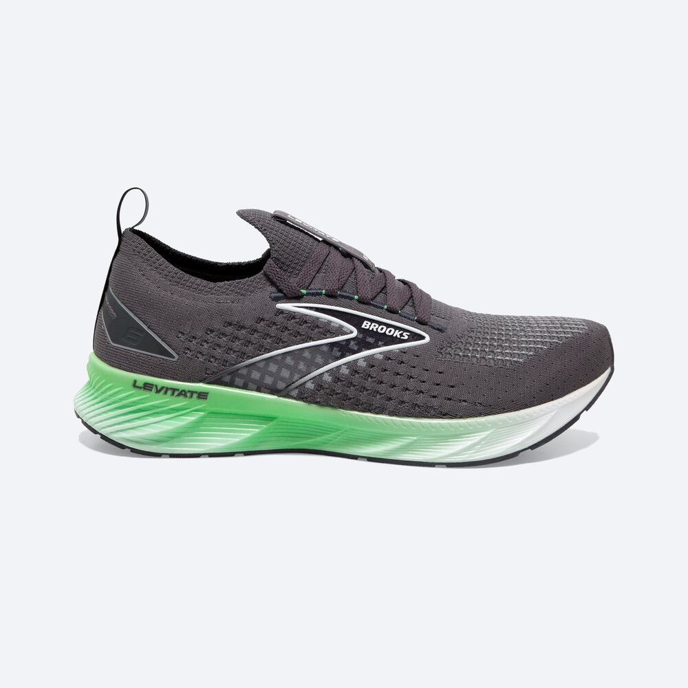 Zapatillas Running Brooks Levitate StealthFit 6 Hombre Negras/Verde/Blancas | CR29568