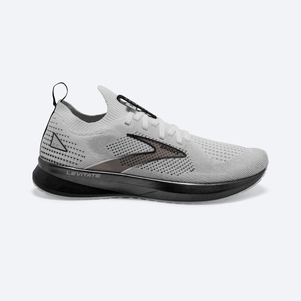 Zapatillas Running Brooks Levitate StealthFit 5 Mujer Blancas/Gris/Negras | CR32156