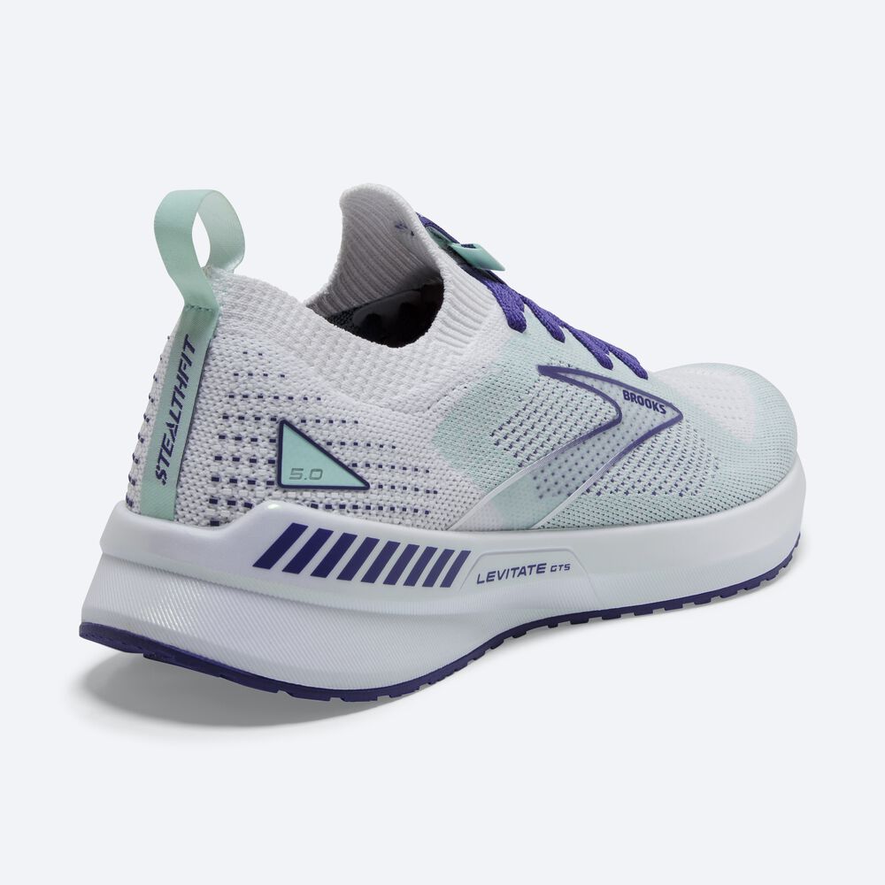 Zapatillas Running Brooks Levitate StealthFit GTS 5 Mujer Blancas/Azul Marino Azules | CR47098