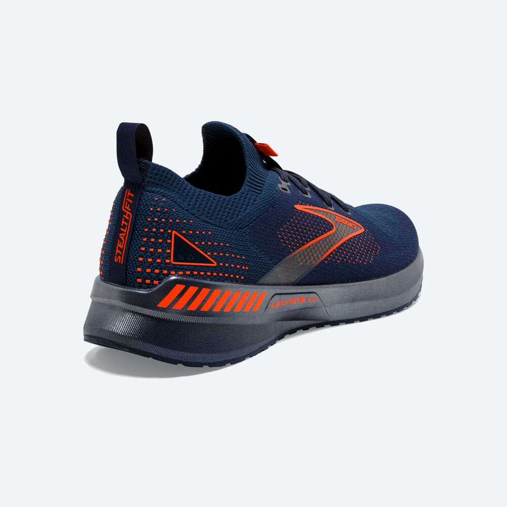 Zapatillas Running Brooks Levitate StealthFit GTS 5 Hombre Azul Marino/Marrones | CR72096