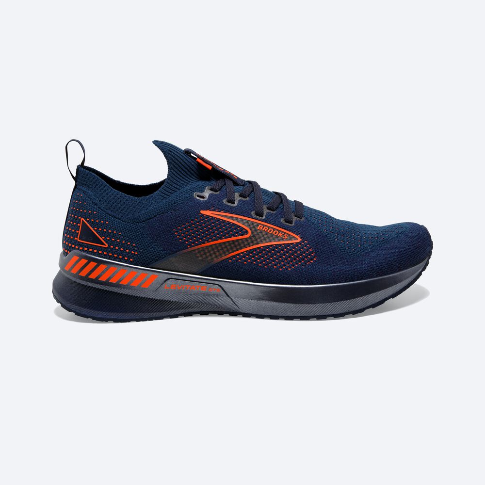 Zapatillas Running Brooks Levitate StealthFit GTS 5 Hombre Azul Marino/Marrones | CR72096