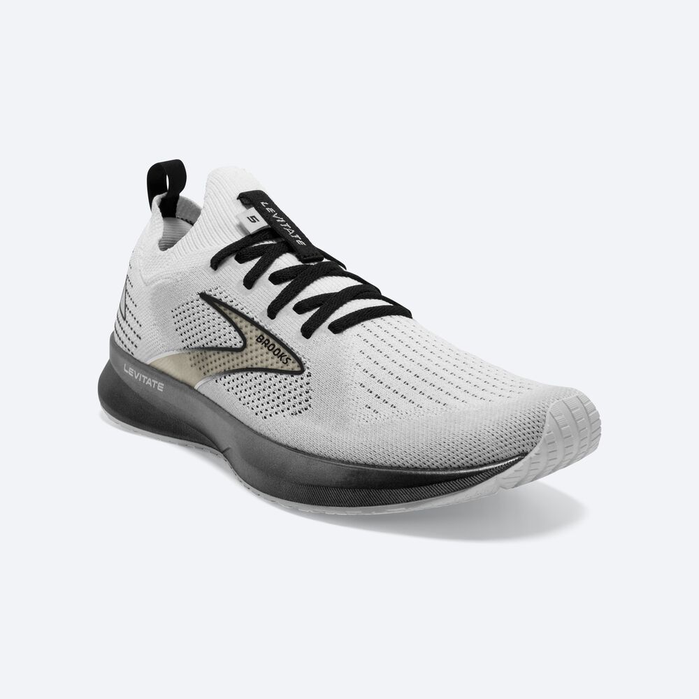 Zapatillas Running Brooks Levitate StealthFit 5 Hombre Blancas/Gris/Negras | CR73054