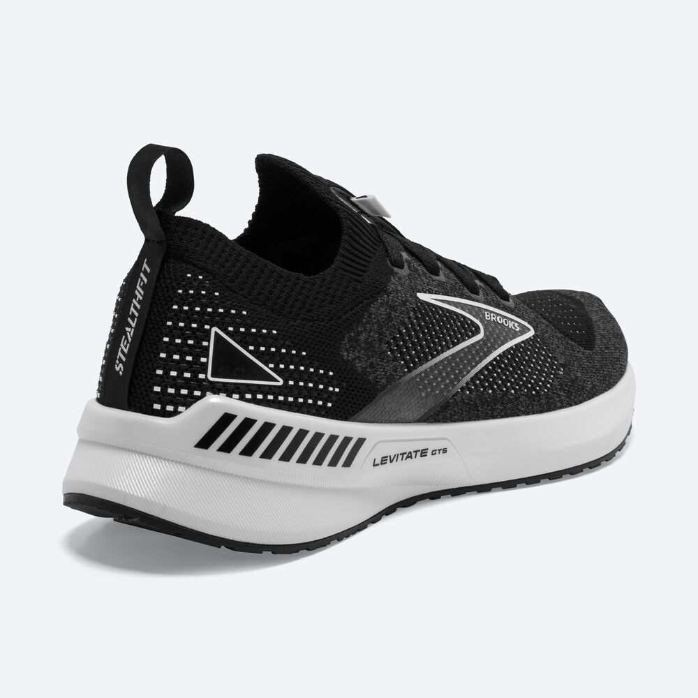 Zapatillas Running Brooks Levitate StealthFit GTS 5 Mujer Negras/Gris/Blancas | CR74150