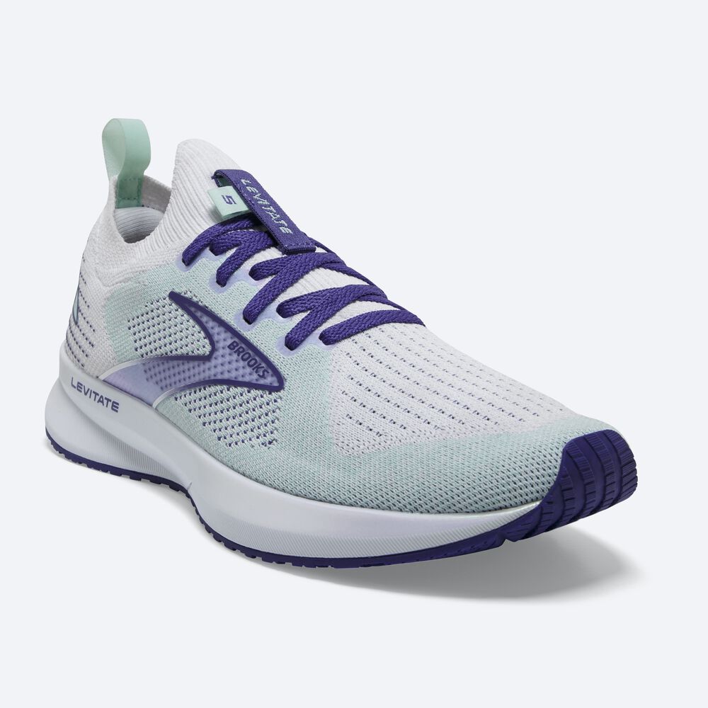 Zapatillas Running Brooks Levitate StealthFit 5 Mujer Blancas/Azul Marino Azules | CR79623