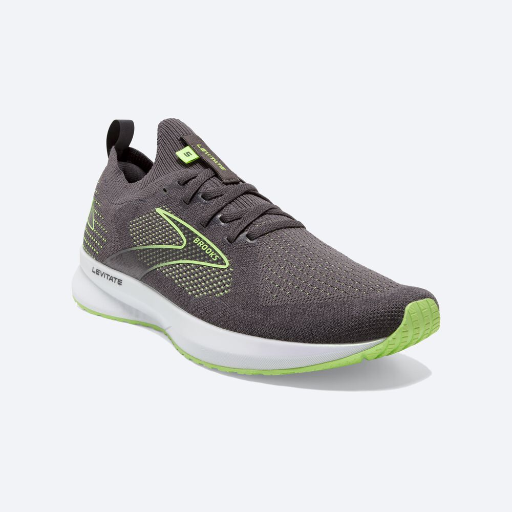 Zapatillas Running Brooks Levitate StealthFit 5 Hombre Negras/Verde | CR87492