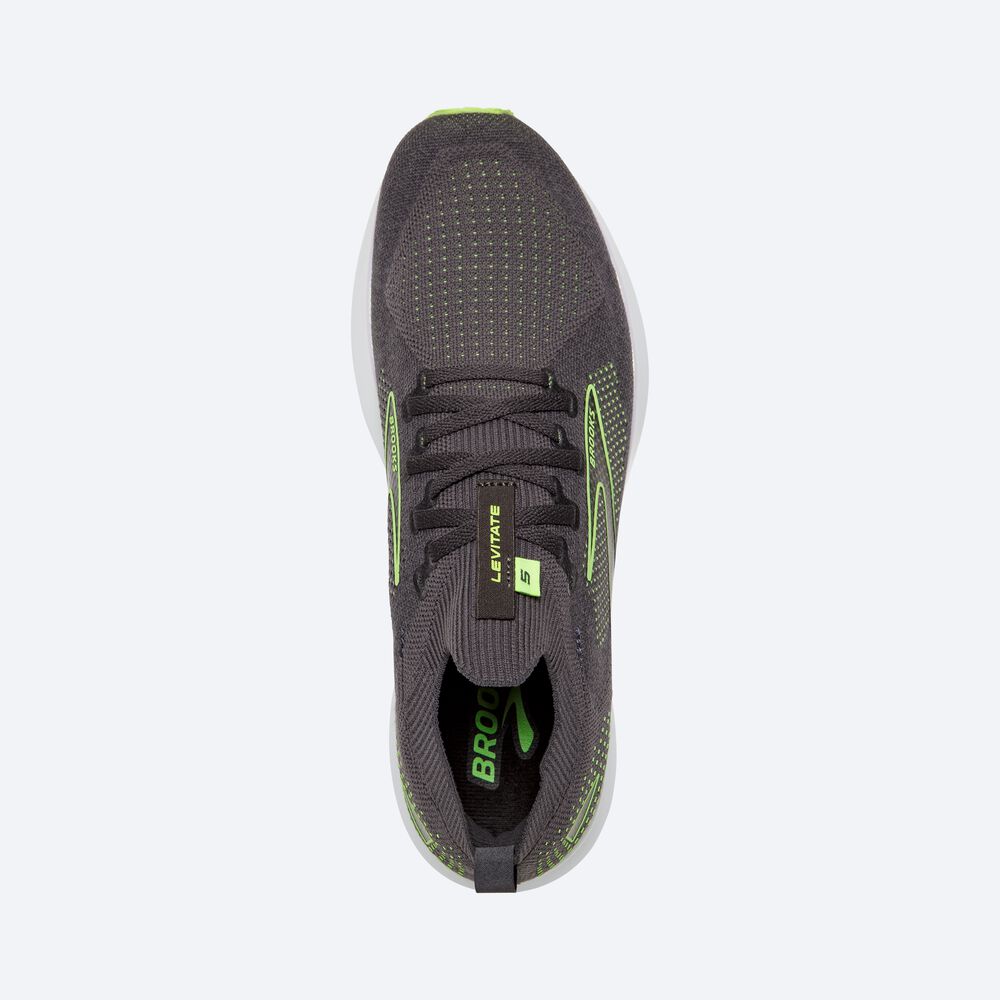 Zapatillas Running Brooks Levitate StealthFit 5 Hombre Negras/Verde | CR87492