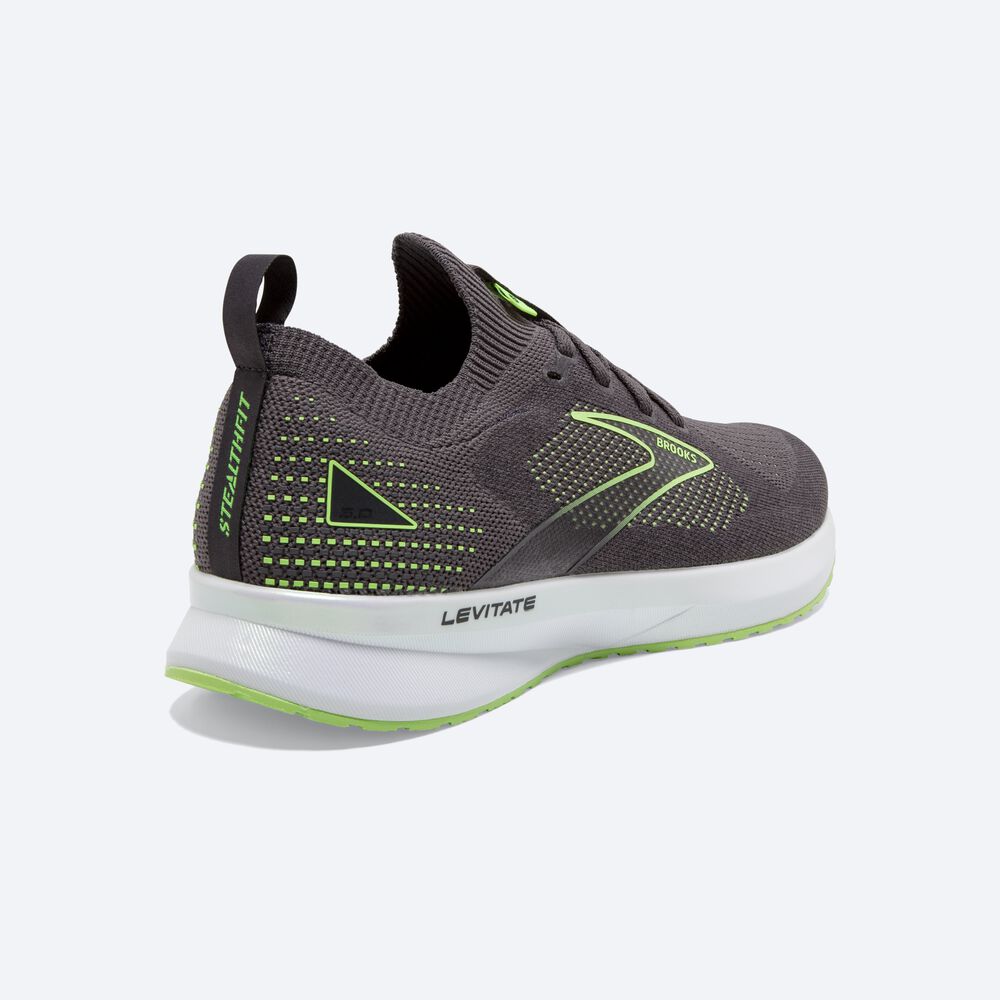 Zapatillas Running Brooks Levitate StealthFit 5 Hombre Negras/Verde | CR87492