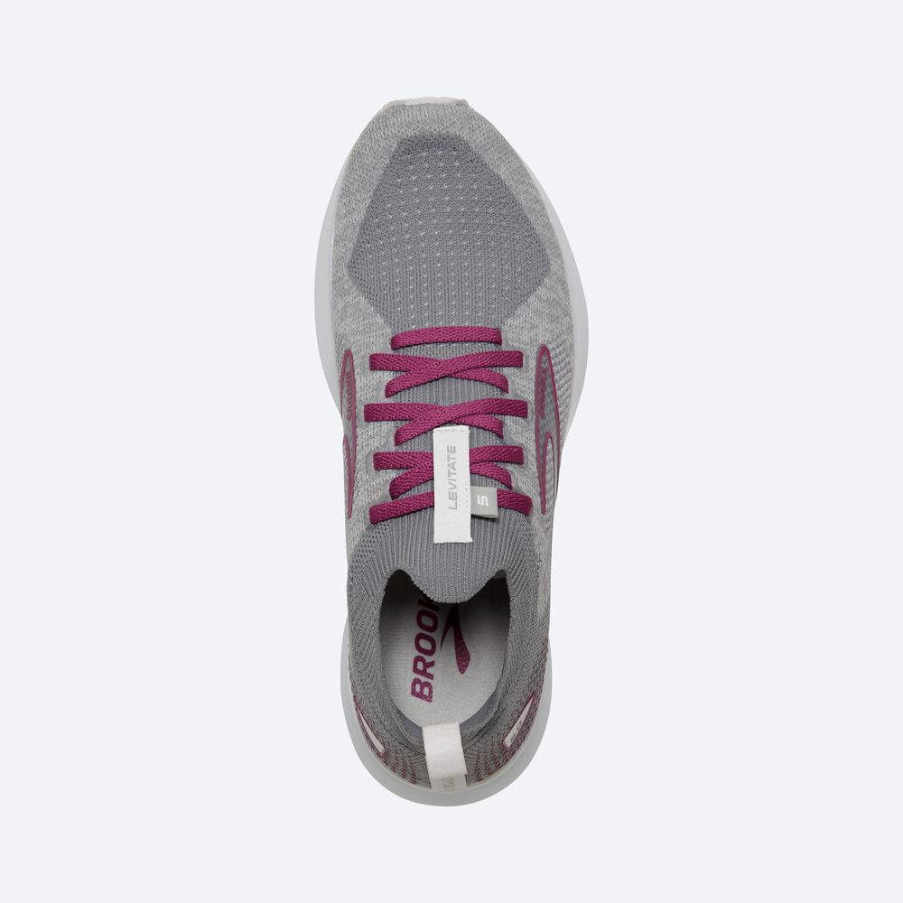 Zapatillas Running Brooks Levitate StealthFit 5 Mujer Blancas/Gris | CR92786