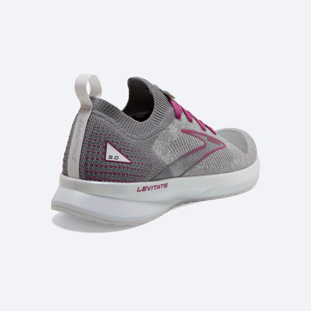 Zapatillas Running Brooks Levitate StealthFit 5 Mujer Blancas/Gris | CR92786