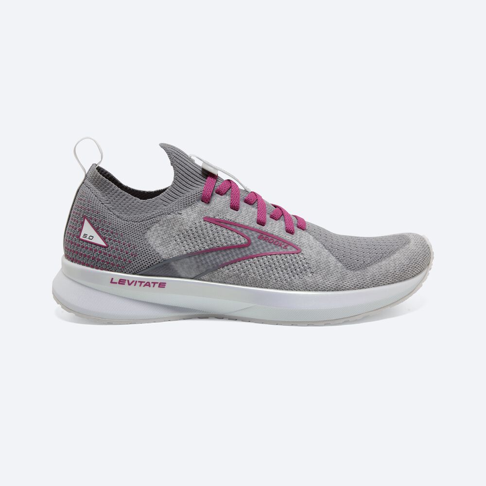 Zapatillas Running Brooks Levitate StealthFit 5 Mujer Blancas/Gris | CR92786