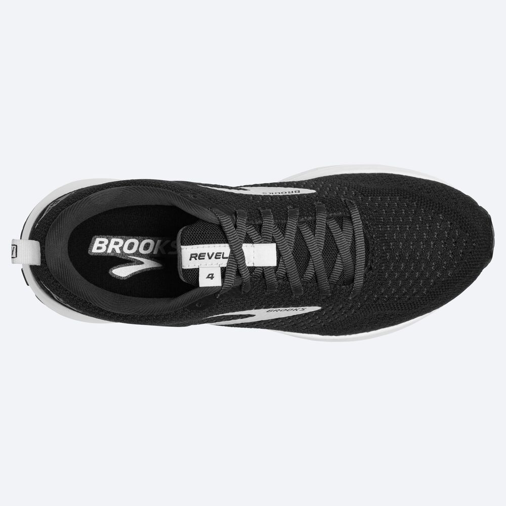 Zapatillas Running Brooks Revel 4 Hombre Negras/Plateadas | CR57168