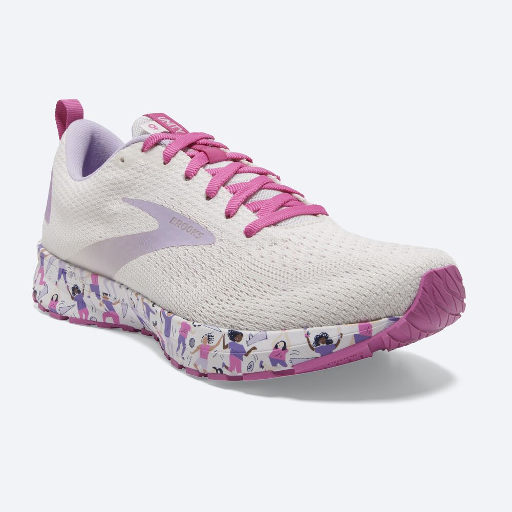 Zapatillas Running Brooks Revel 4 Mujer Blancas/Rosas | CR27510