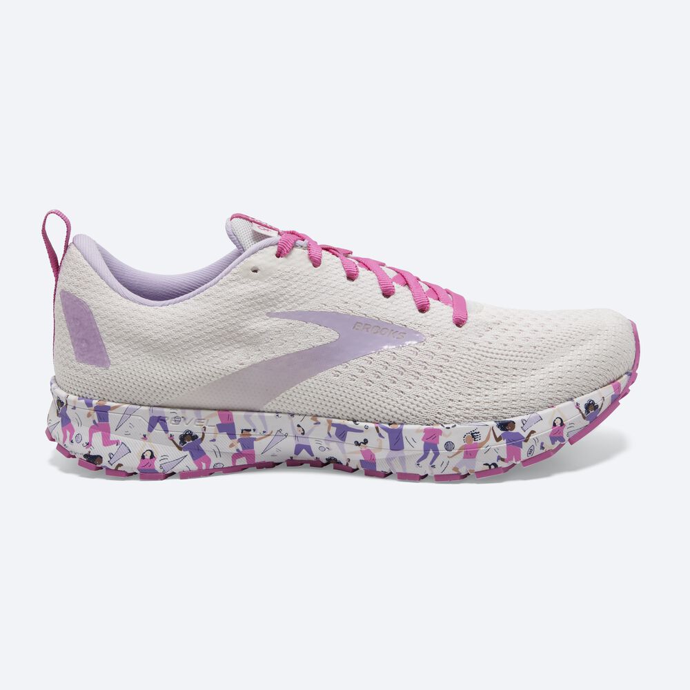 Zapatillas Running Brooks Revel 4 Mujer Blancas/Rosas | CR27510