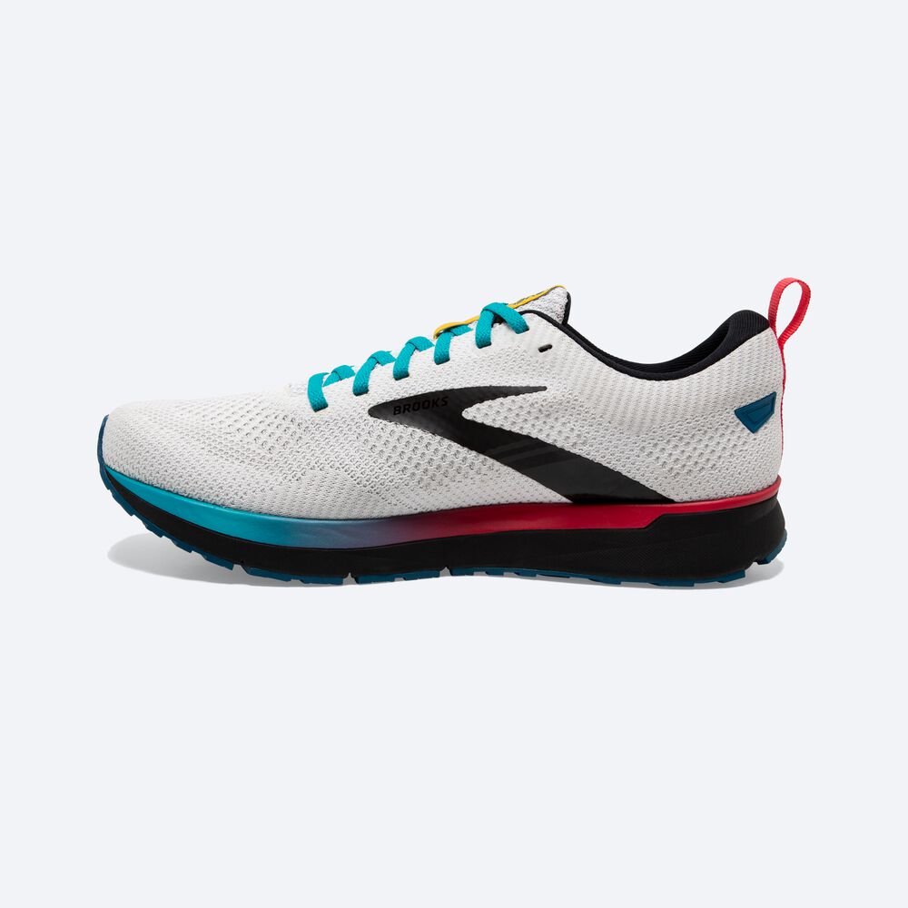 Zapatillas Running Brooks Revel 5 Hombre Blancas/Negras/Azules | CR02968