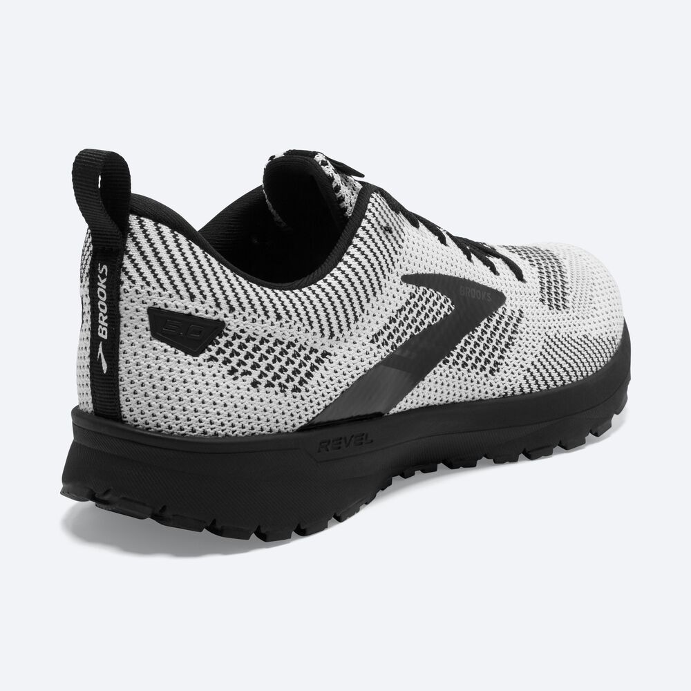 Zapatillas Running Brooks Revel 5 Hombre Blancas/Negras | CR13892