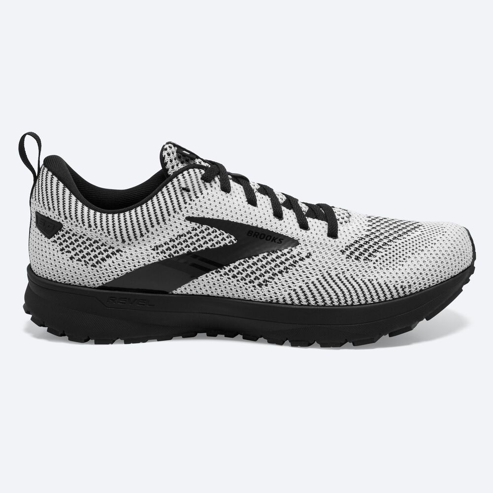 Zapatillas Running Brooks Revel 5 Hombre Blancas/Negras | CR13892