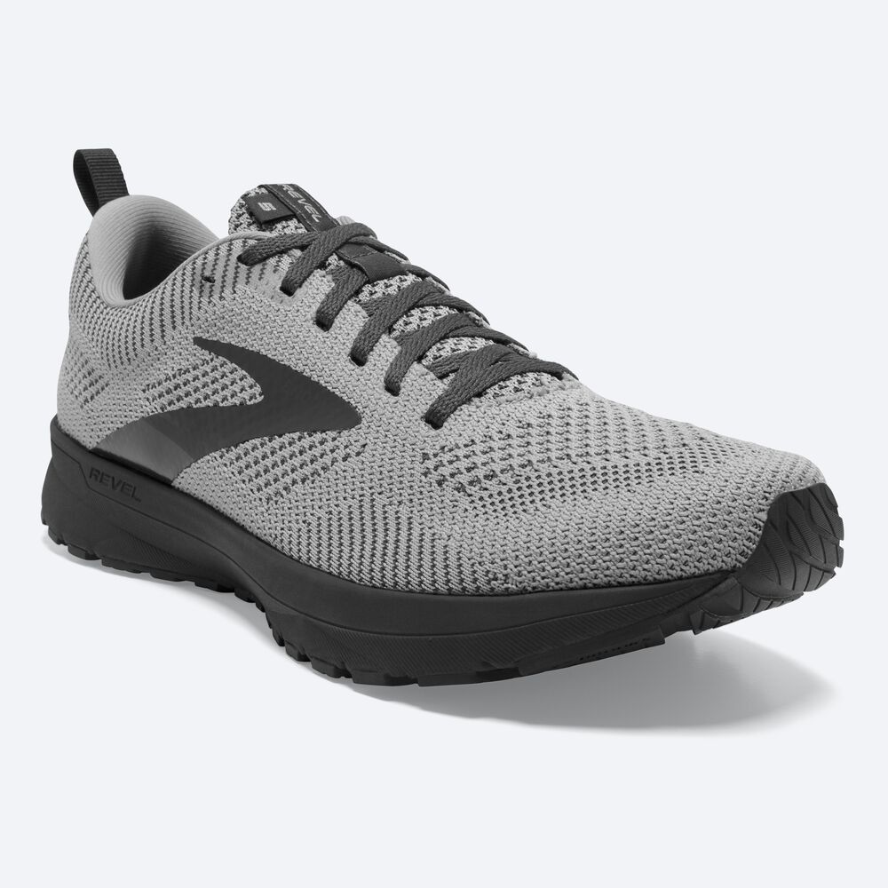 Zapatillas Running Brooks Revel 5 Hombre Gris/Blancas/Metal | CR26598