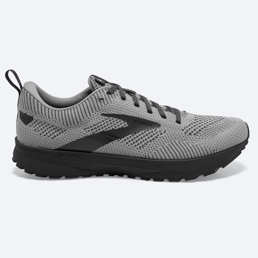 Zapatillas Running Brooks Revel 5 Hombre Gris/Blancas/Metal | CR26598