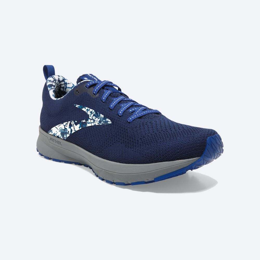 Zapatillas Running Brooks Revel 5 Hombre Azules/Azules/Blancas | CR67495