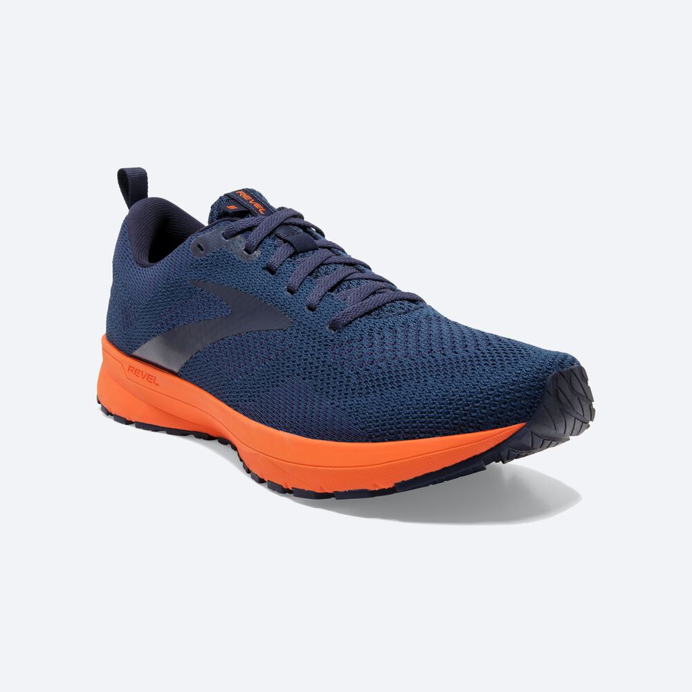 Zapatillas Running Brooks Revel 5 Hombre Marrones/Azul Marino | CR67839