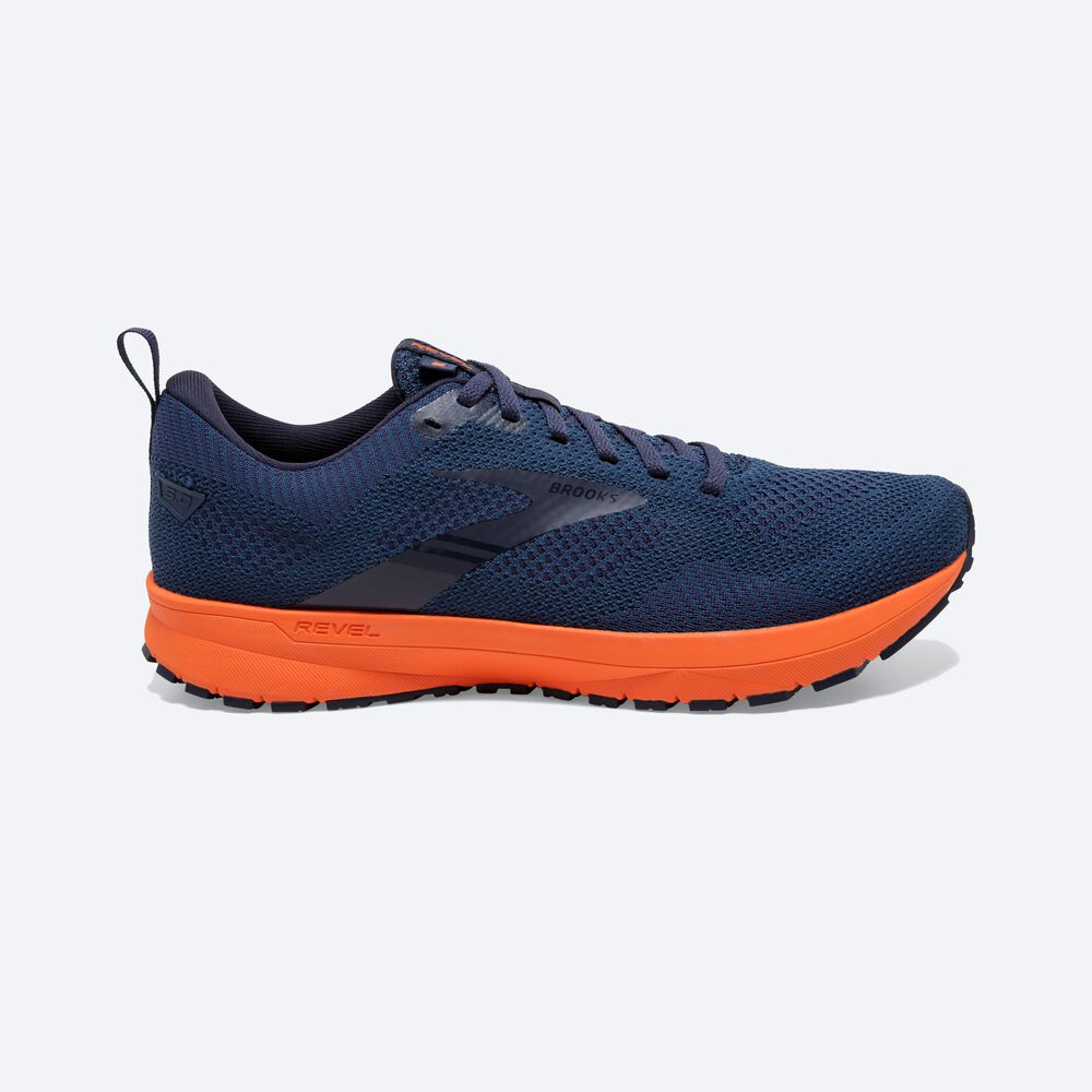 Zapatillas Running Brooks Revel 5 Hombre Marrones/Azul Marino | CR67839