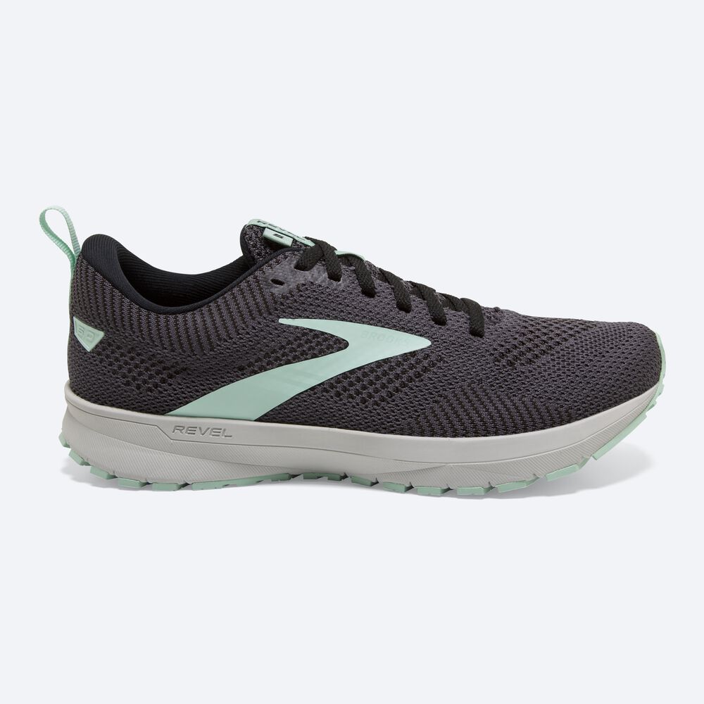 Zapatillas Running Brooks Revel 5 Mujer Negras/Verde | CR05371