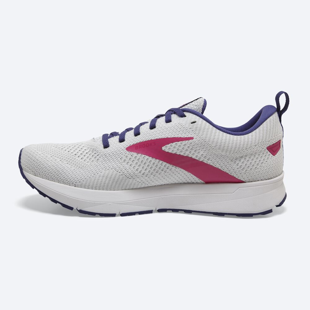 Zapatillas Running Brooks Revel 5 Mujer Blancas/Azul Marino/Rosas | CR24317