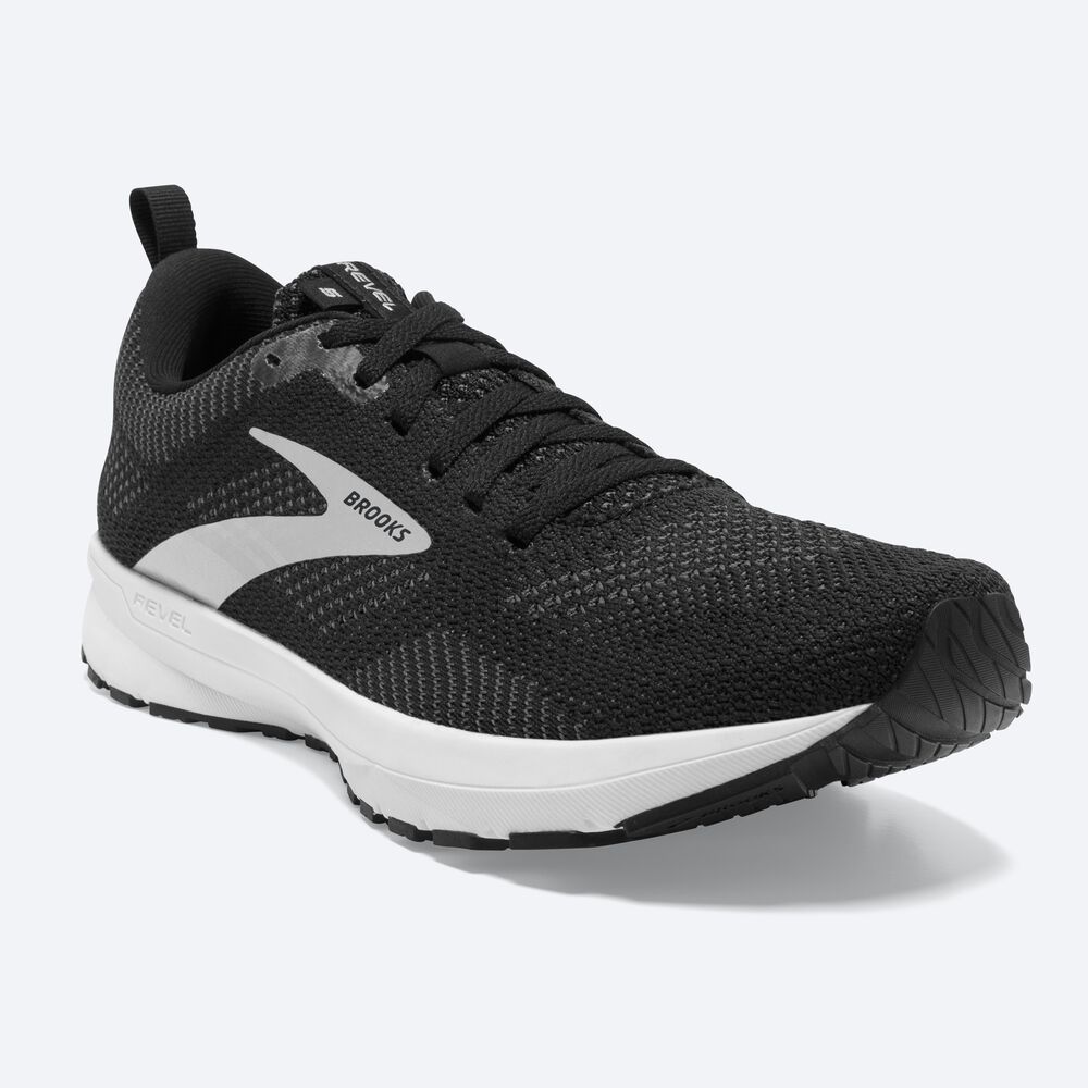 Zapatillas Running Brooks Revel 5 Mujer Negras/Metal/Blancas | CR38095