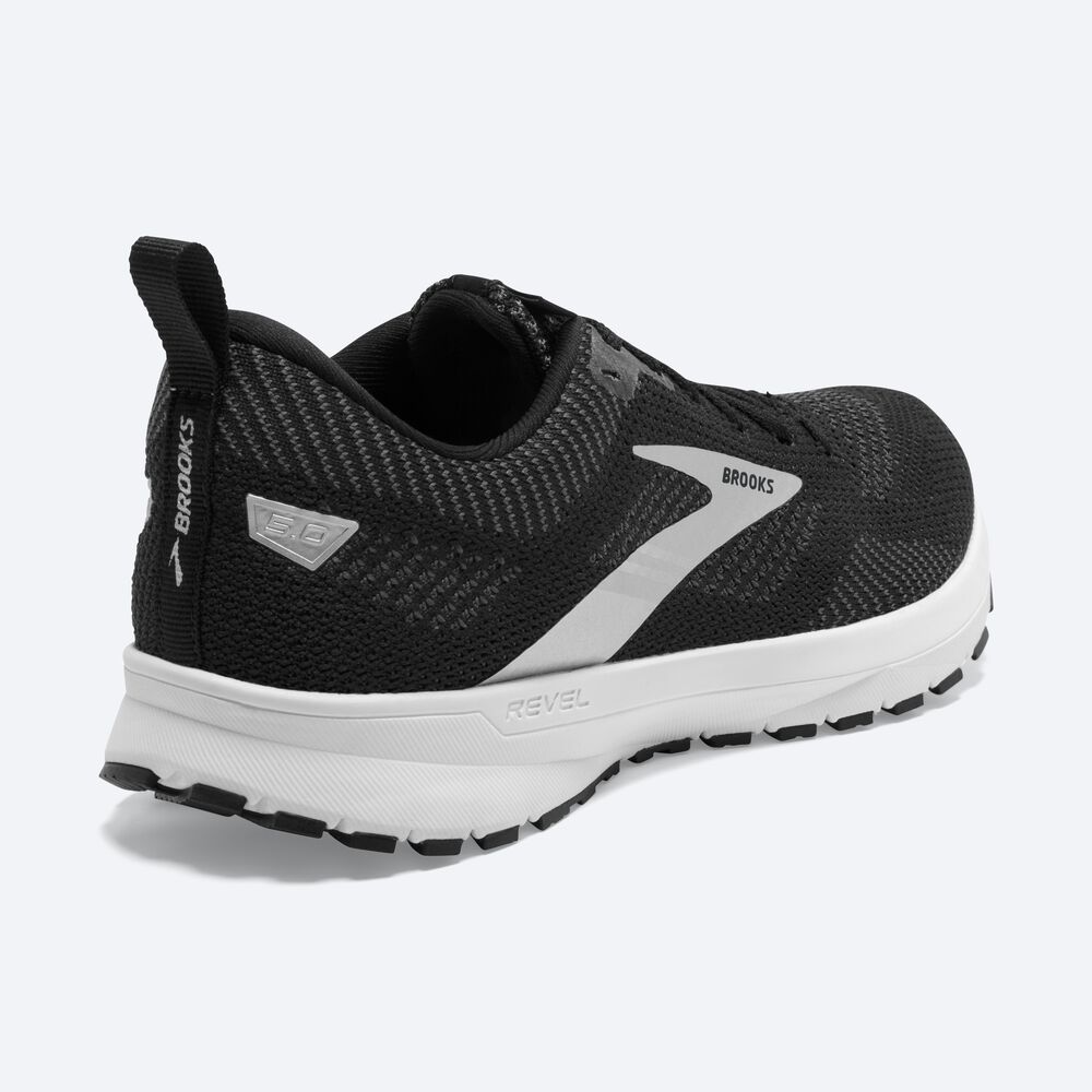 Zapatillas Running Brooks Revel 5 Mujer Negras/Metal/Blancas | CR38095