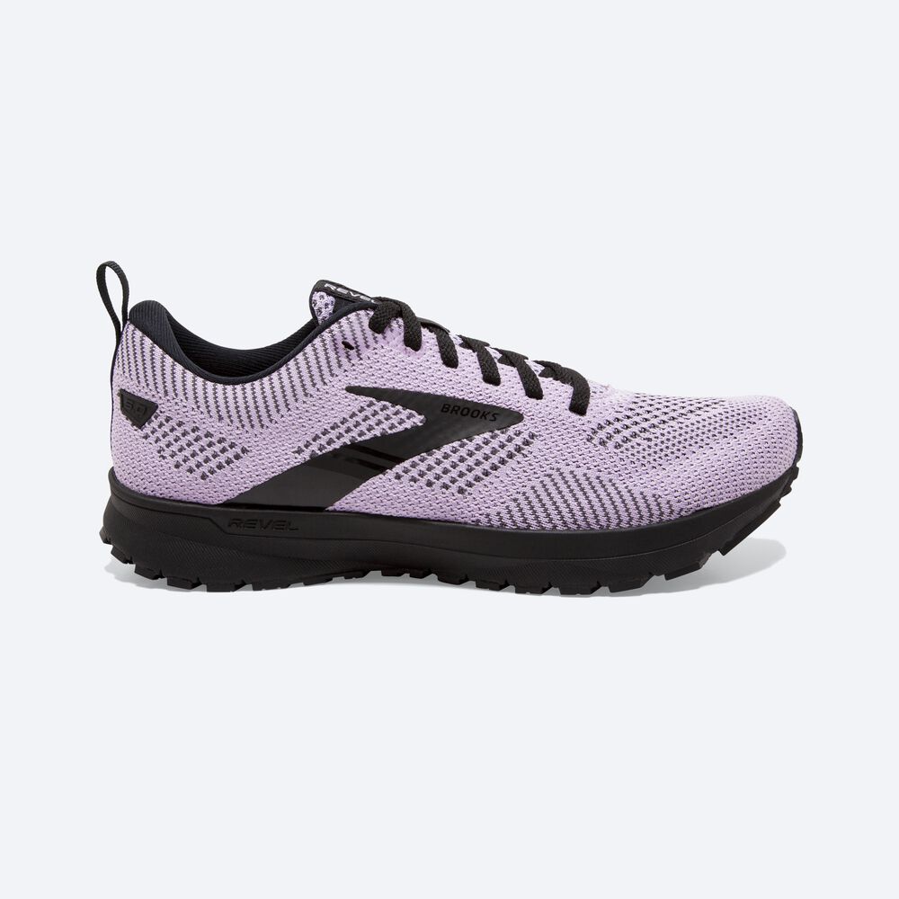 Zapatillas Running Brooks Revel 5 Mujer Rosas/Negras | CR43756