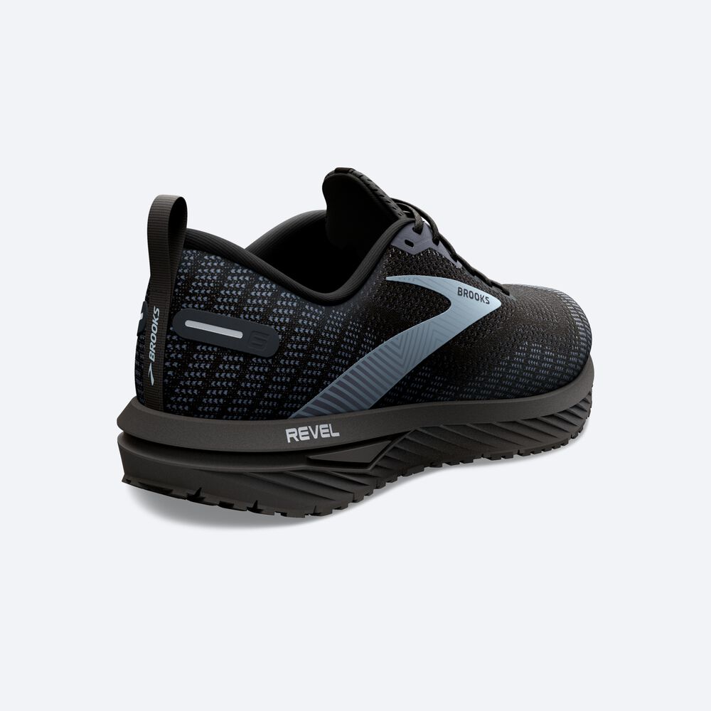 Zapatillas Running Brooks Revel 6 Hombre Negras/Gris | CR19723