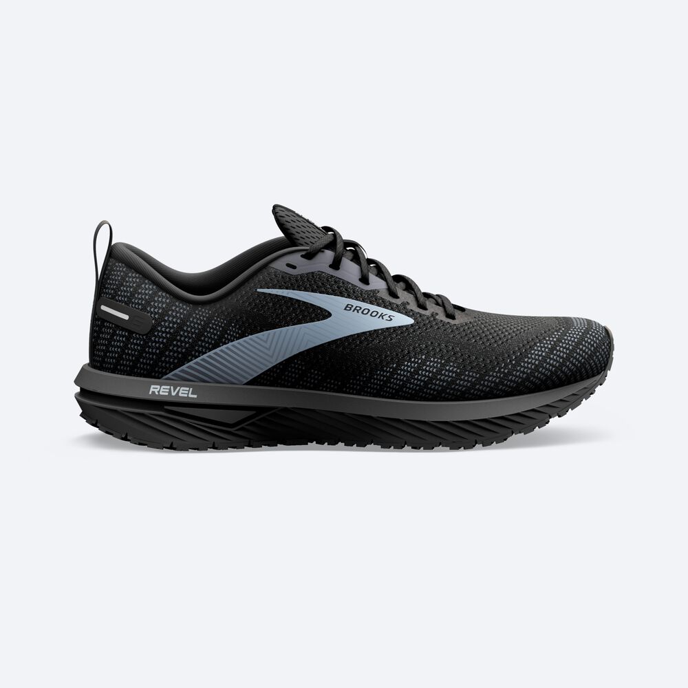 Zapatillas Running Brooks Revel 6 Hombre Negras/Gris | CR19723