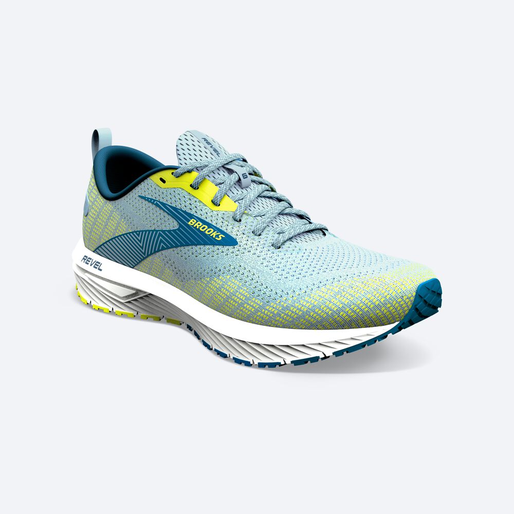 Zapatillas Running Brooks Revel 6 Hombre Azules Claro | CR37095