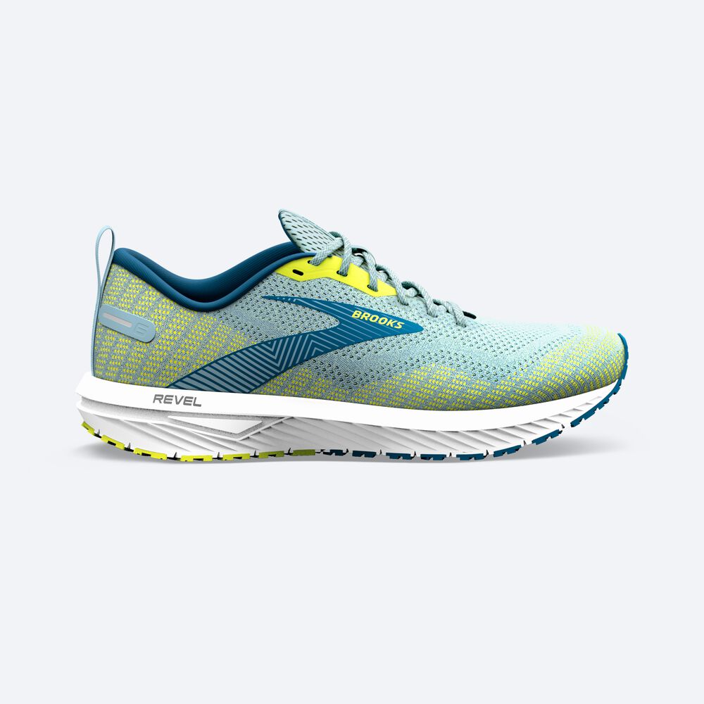 Zapatillas Running Brooks Revel 6 Hombre Azules Claro | CR37095