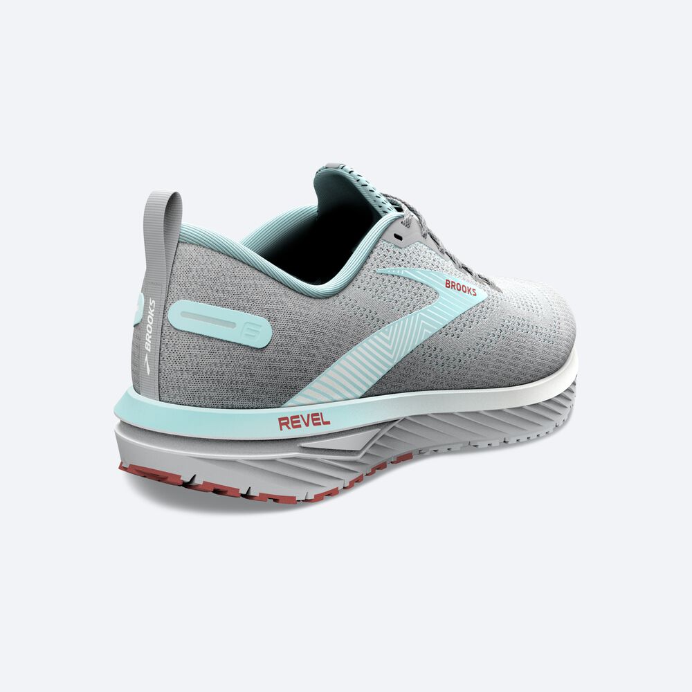 Zapatillas Running Brooks Revel 6 Mujer Gris/Azules | CR45637