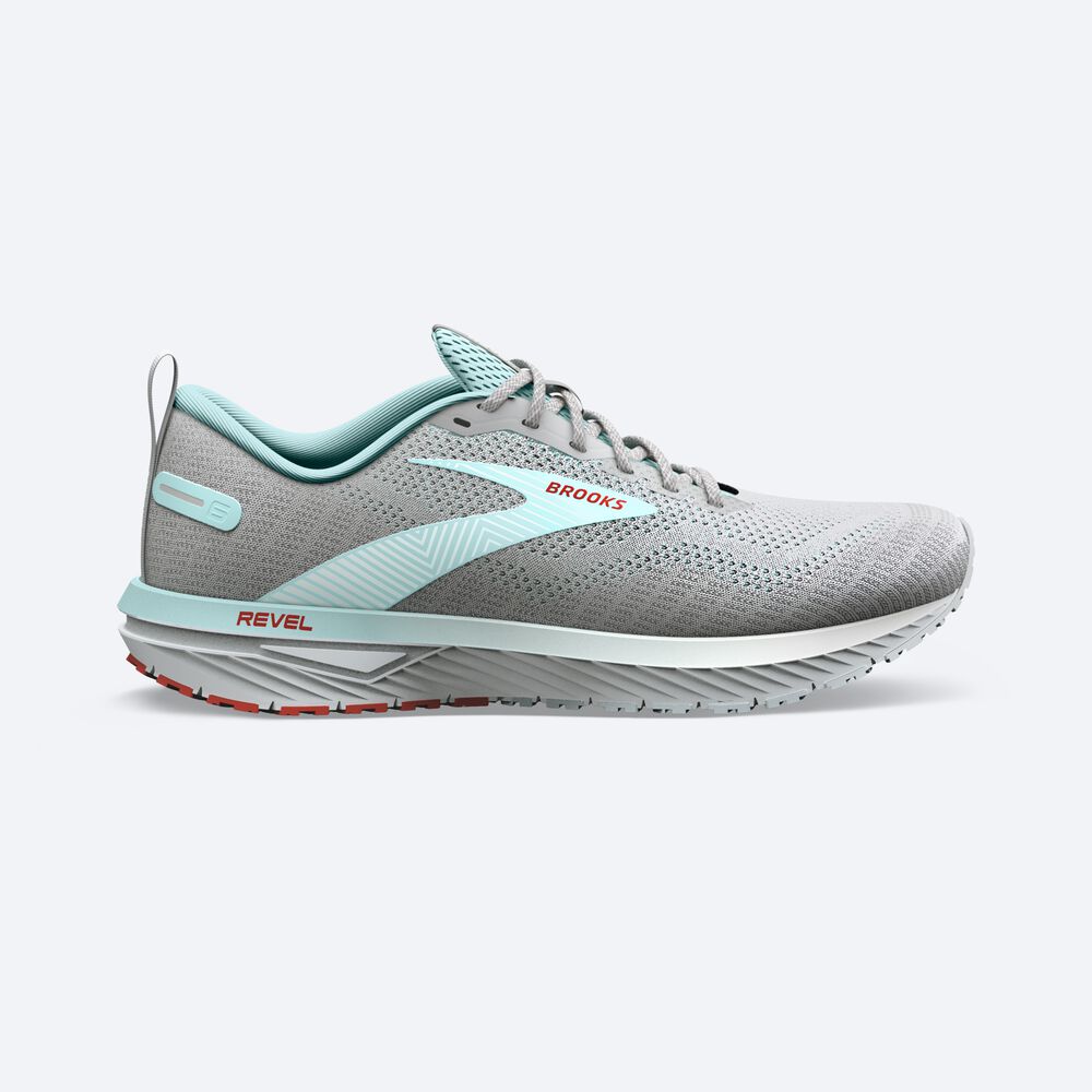 Zapatillas Running Brooks Revel 6 Mujer Gris/Azules | CR45637