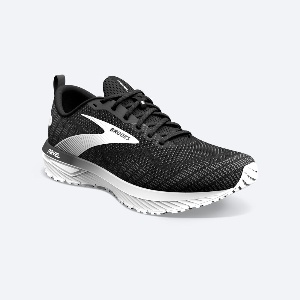 Zapatillas Running Brooks Revel 6 Mujer Negras/Blancas | CR91476