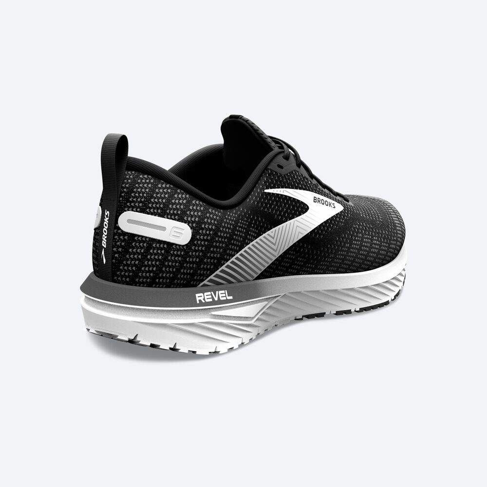 Zapatillas Running Brooks Revel 6 Mujer Negras/Blancas | CR91476