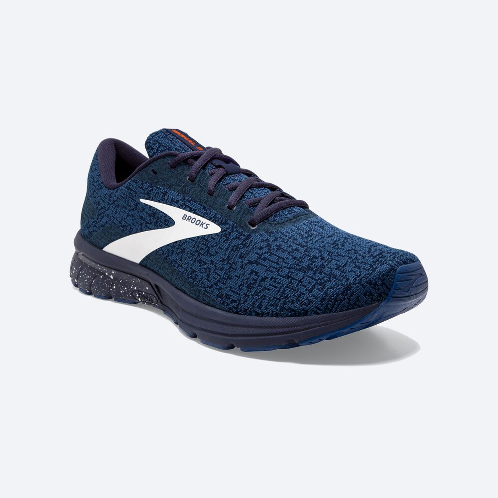 Zapatillas Running Brooks Signal 3 Hombre Azul Marino/Naranjas/Blancas | CR06178