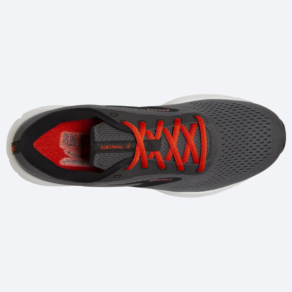 Zapatillas Running Brooks Signal 3 Hombre Negras/Rojas | CR45720