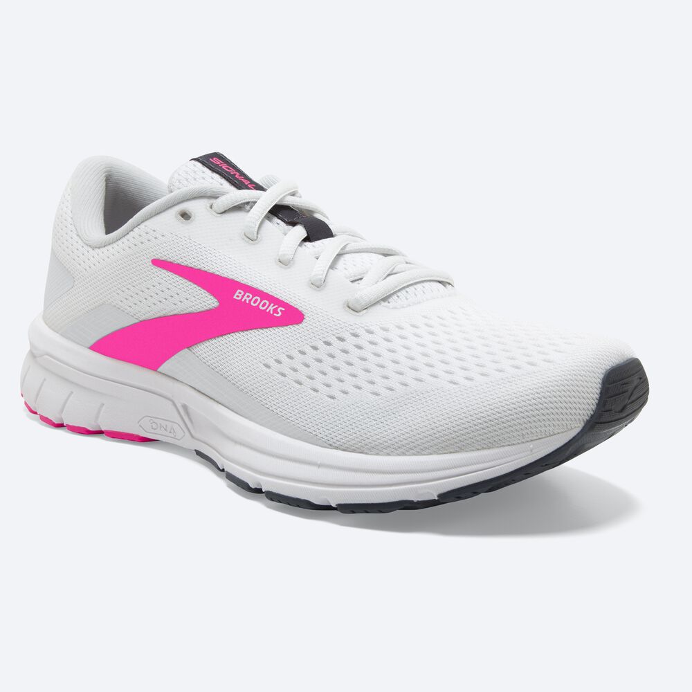 Zapatillas Running Brooks Signal 3 Mujer Blancas/Rosas/Azules | CR08629