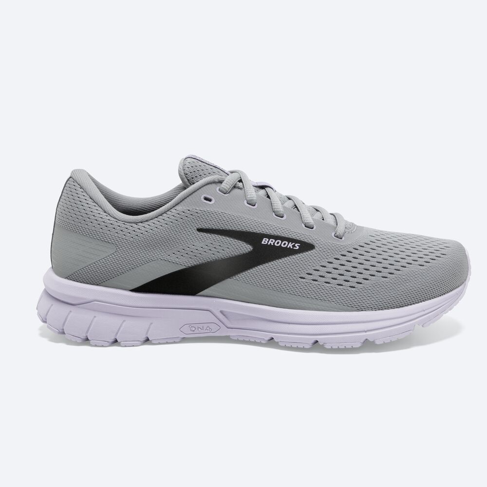 Zapatillas Running Brooks Signal 3 Mujer Gris/Lavanda Azules/Metal Negras | CR56214