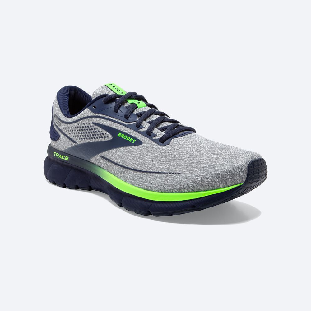 Zapatillas Running Brooks Trace 2 Hombre Gris/Azules/Verde | CR93247