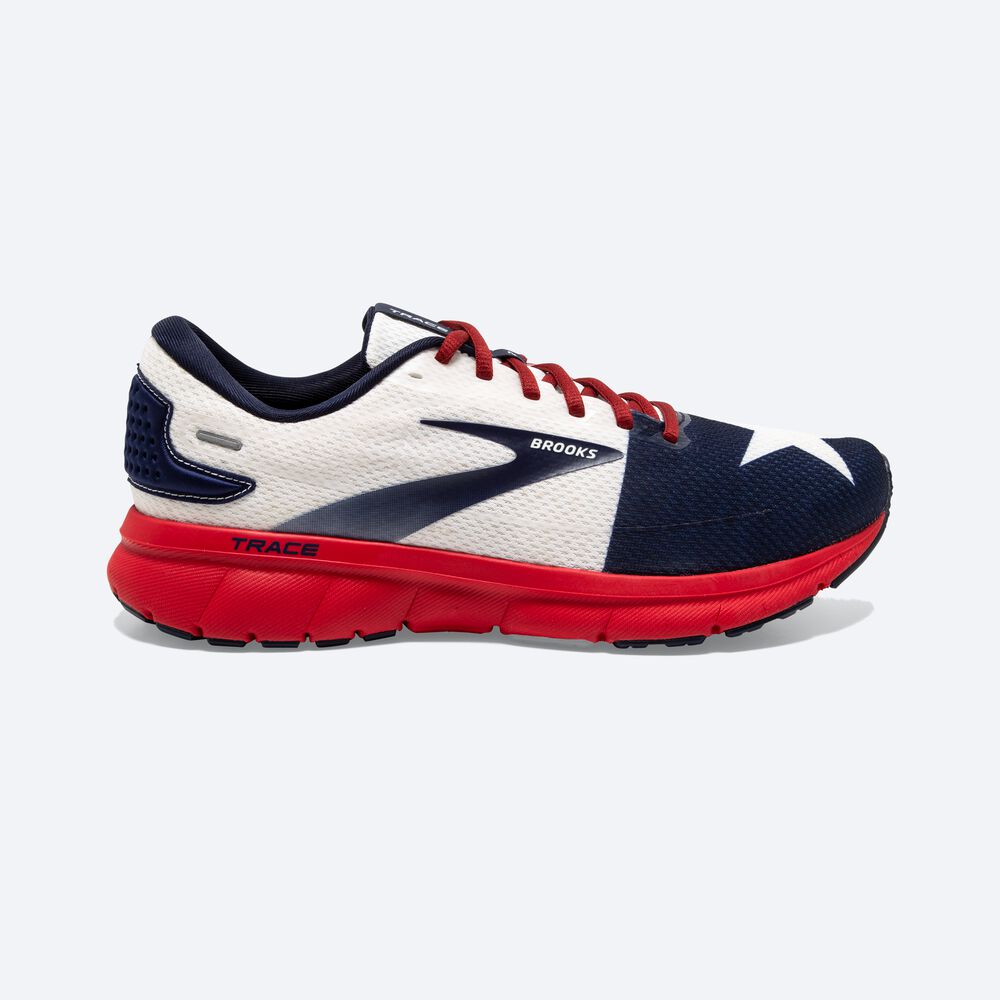 Zapatillas Running Brooks Trace 2 Hombre Rojas/Blancas/Azul Marino | CR95486