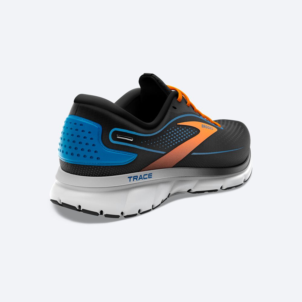 Zapatillas Running Brooks Trace 2 Hombre Negras/Azules/Naranjas | CR96281