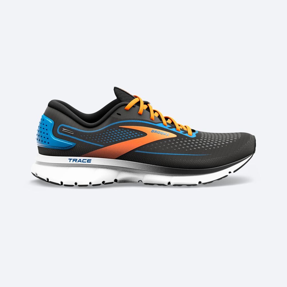 Zapatillas Running Brooks Trace 2 Hombre Negras/Azules/Naranjas | CR96281