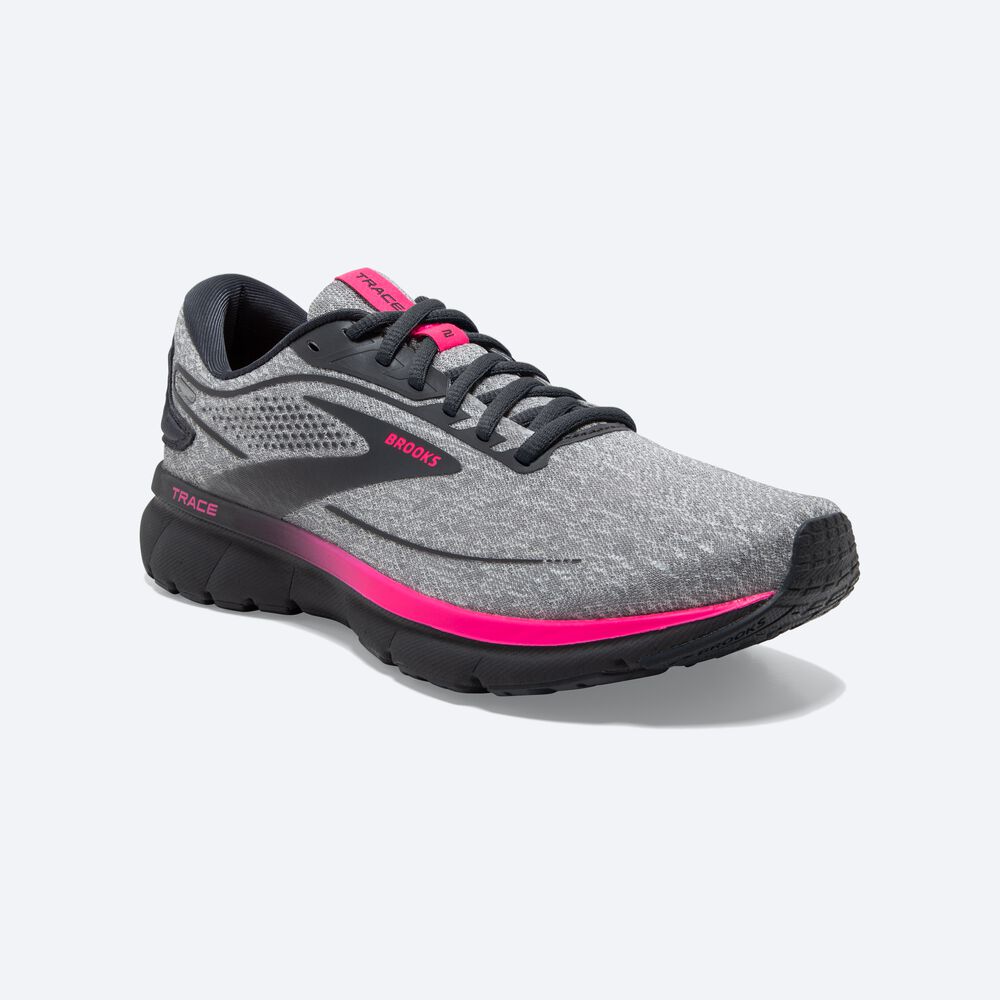 Zapatillas Running Brooks Trace 2 Mujer Gris/Rosas | CR24351