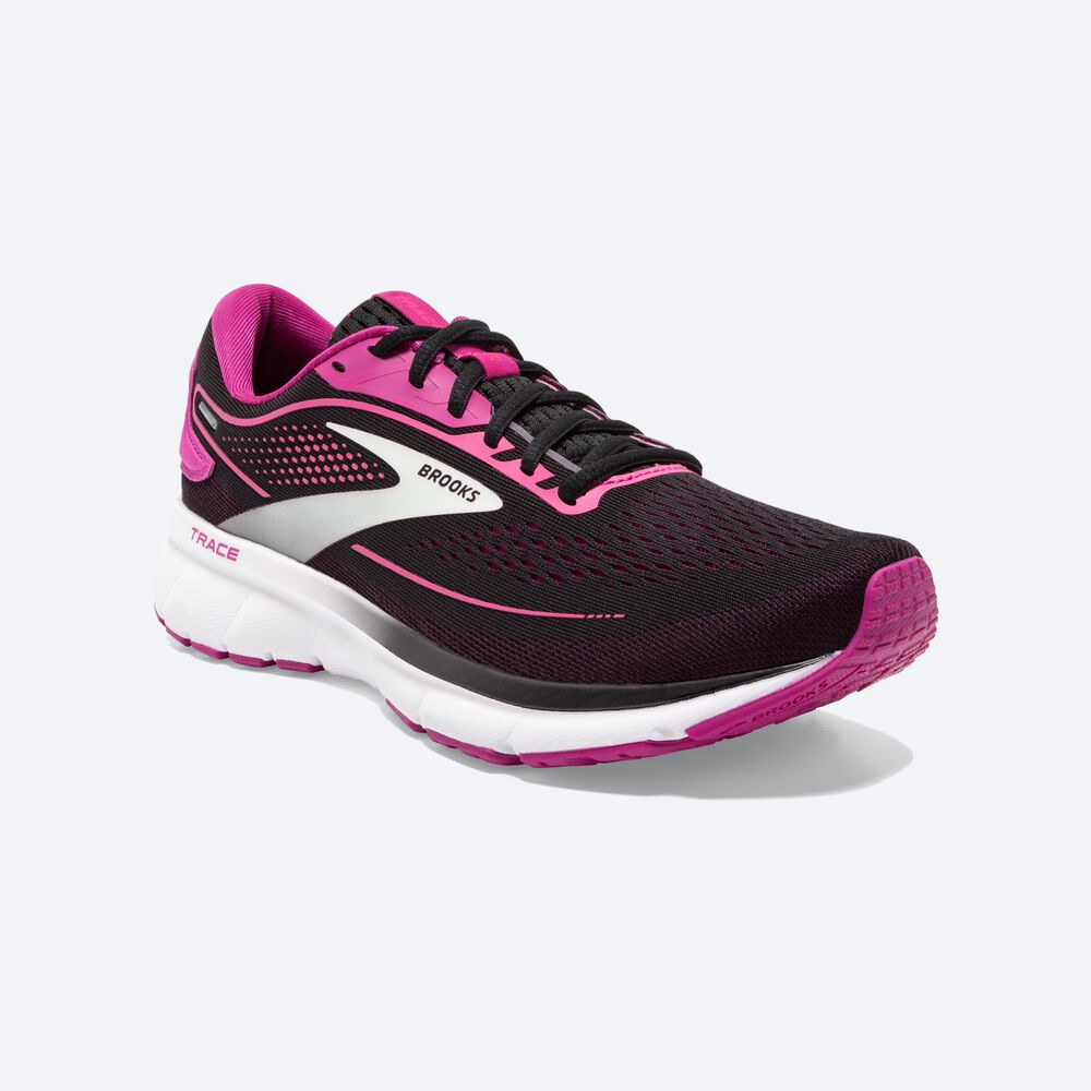 Zapatillas Running Brooks Trace 2 Mujer Negras/Fucsia/Rosas | CR36015