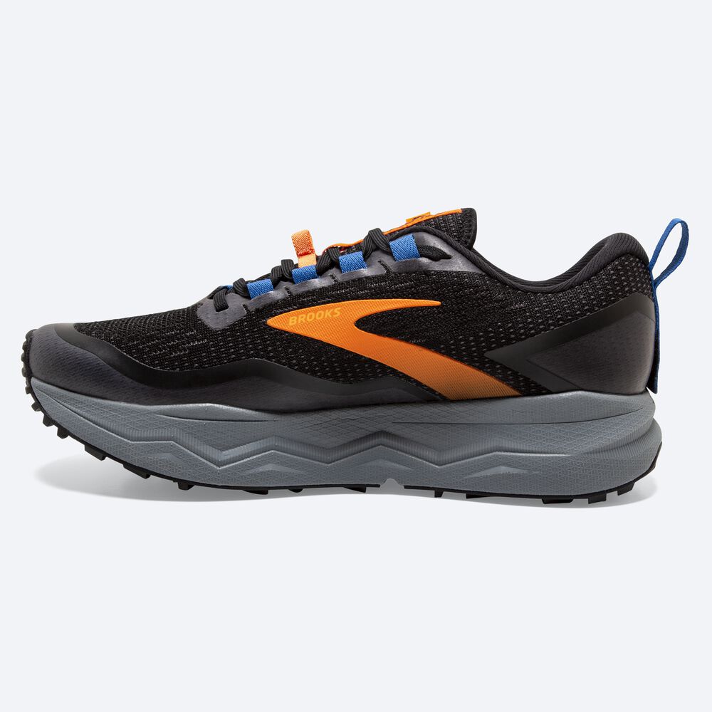 Zapatillas Trail Brooks Caldera 5 Hombre Negras/Naranjas/Azules | CR69812