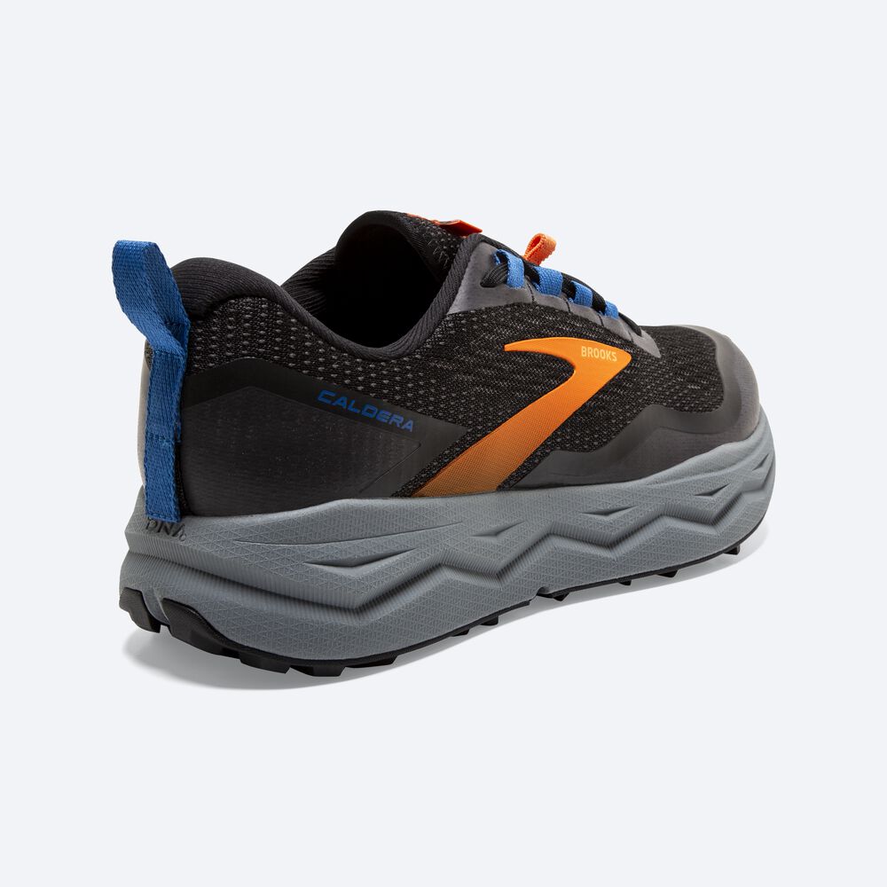 Zapatillas Trail Brooks Caldera 5 Hombre Negras/Naranjas/Azules | CR69812